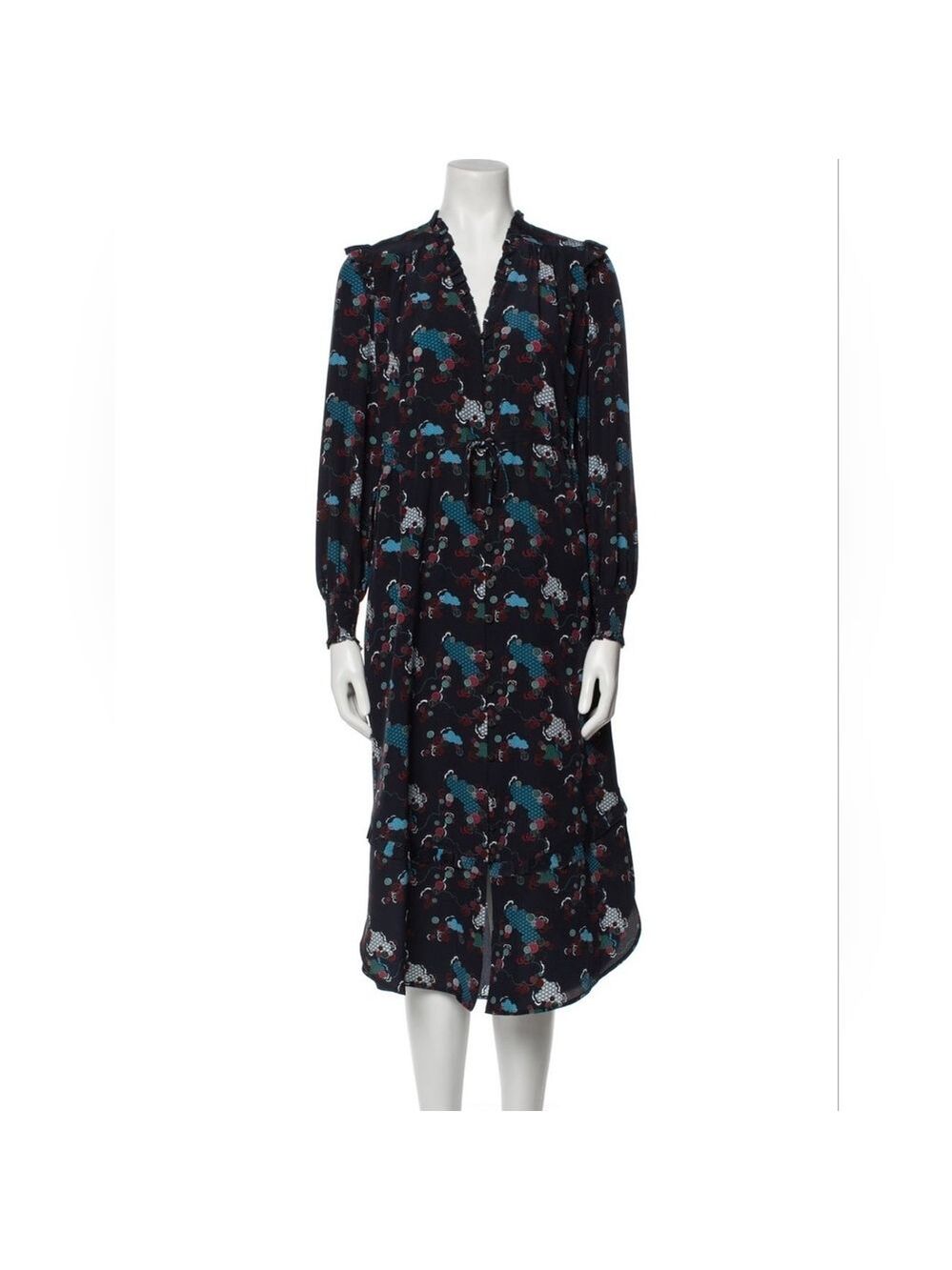 Cefinn Midi Length Silk Dress - Picture 12 of 15